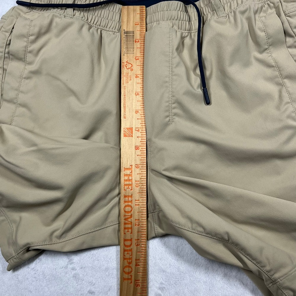 Birddogs Gym Shorts Men XL Long Tan Khaki Lined Stretch Athletic Performance - Picture 9 of 13